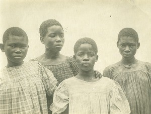 Pupils of the mission school, in Gabon