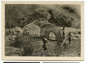 Construction of a hut, South Africa