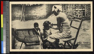 Styling hair, Congo, ca.1920-1940