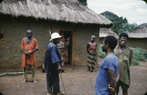 People outside a house, Bsnkim, Adamaoua, Cameroon, 1953-1968