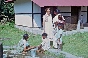 DSM Missionary and Nurse Elisabeth (Lis) Krohn in Haraputa, Assam, North India