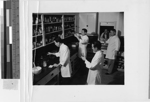 Pharmaceutical lab at Granada Japanese Relocation Camp, Amache, Colorado, December 12, 1942