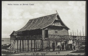 Native houses on Borneo Coast