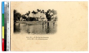 People crossing the Cauvery River, India, ca.1920-1940