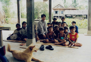 Chenda teacher in the Sunday School. 2001