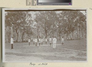 Boys at Drill, Lower River, Malawi, ca.1888-1929