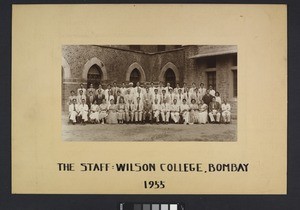 Staff, Wilson College, Bombay, 1955