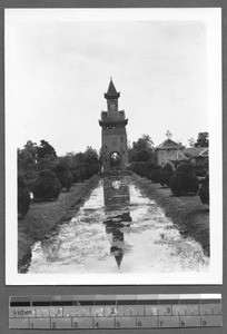 Clock tower at West China Union University, Chengdu, Sichuan, China, ca.1945