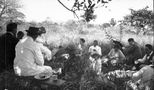 Swiss missionaries on a picnic, southern Africa