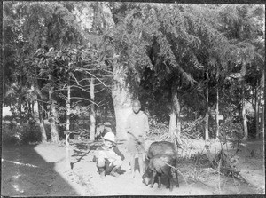 Arnold Blumer and his friend Benjamin, Arusha, Tanzania, 1926