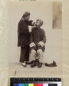 A Chinese dentist and patient, south China, ca. 1888-1906