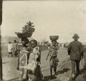 On the docks in Douala, in Cameroon