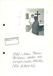 Baptism in Aden, 1973. Pastor Beihani baptize his sister in law, Mulka