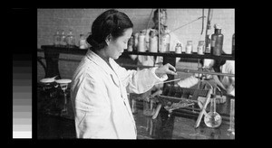 Mrs. M. C. Swen doing research, Chengdu, Sichuan, China, ca.1944