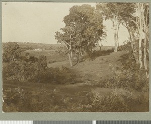 Looking down on the mission, Chogoria, Kenya, ca.1923