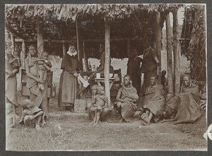 Nurse treating patients, Tanzania, ca.1900-1914