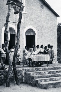 A prize-giving ceremony in a bush school in Tiparama