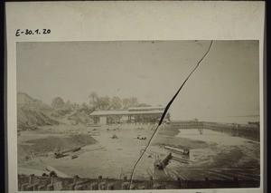 Harbour constructions on the Cameroon river. Mechanical work-shop