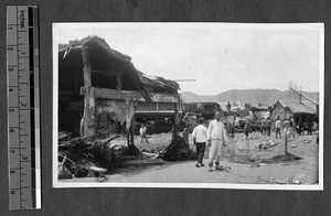 Flood destruction in Zhangjiakou, Hebei, China, ca.1934