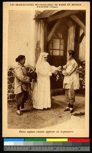 Infant brought to mission hospital, China, ca.1920-1940