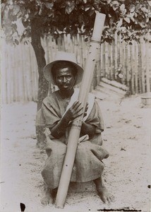 Musician with his valiha, in Madagascar