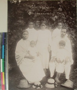 Ramarijaona and Ratahina with their children, Mangarano, Madagascar, 1920-06-06