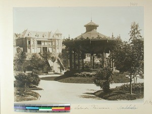 Andohalo park with pavilion, Antananarivo, Madagascar, 1901