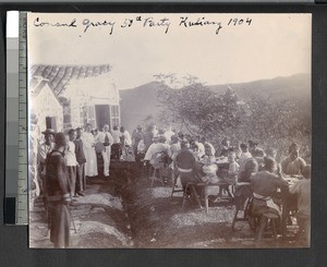 Consul Gracey's fiftieth birthday party, Kuliang, Fujian, China, 1904