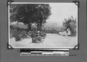 Missionary Zickmantel baptizing, Rungwe, Tanzania, ca. 1897-1922