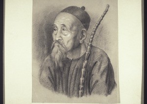 Hokschin; a chinese christian about 100 years old. Drawn by Rev. Gussmann