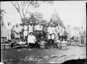 The Blumer family and companions on a journey, Masama, Tanzania, 1922