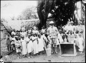 Administration of vermifuge, Tanzania, 1923