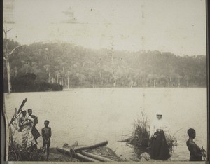 Mrs B. from the gold mines of Beposso visiting Lake Bosomtsche