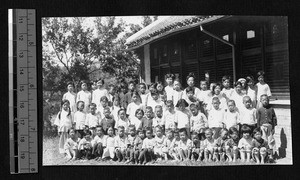 Students at Ginling Day School, Nanjing, Jiangsu, China, 1933