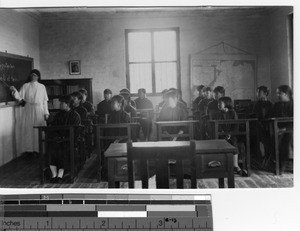 A Maryknoll Sister teaches aspirants at Jiangmen, China, 1935