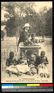 Mission sewing class, Brazzaville, Congo, ca.1920-1940