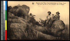 Missionary fathers exploring in the mountains, Congo, ca.1920-1940