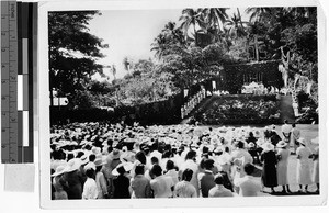 Commemoration mass, Tahiti Archipelago, Oceania, June 14, 1936