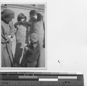 A Chinese orphan returns to the mission at Fushun, China, 1939