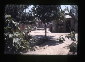 house and outbuildings