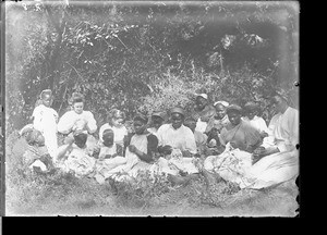 Sewing lesson, Limpopo, South Africa, ca. 1900