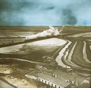 Mud Flats in Tientsin. Train, China, ca. 1905-1914