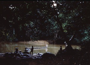 A break by the Mbam river, Centre Region, Cameroon, 1953-1968