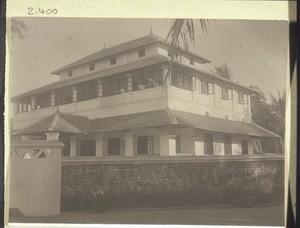 Neues Wohnhaus der Calicut Weberei von G. Brenner 1911 erbaut