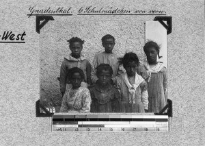 Six school girls, Genadendal, South Africa