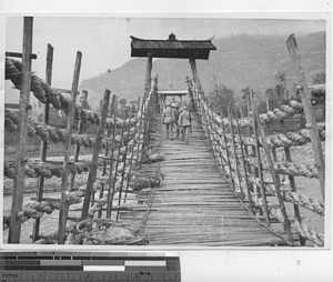 A bridge at the Szechuan Province, China, 1946