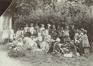 Pupils of a sewing school with Mrs Jacottet