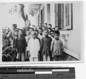 Bro. Michael with students at Hong Kong, China, 1924