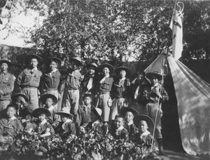 Scouts from the school in Harbin, 1925