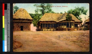 Missionary housing in Bamum village, Cameroon, ca.1904